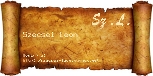 Szecsei Leon névjegykártya
